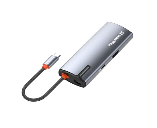 Порт-репликатор ColorWay Docking Station USB-C 6-в-1 Type C PD 100W/USB3.0х3/HDMI 4К/RJ45 (CW-HUB02), изображение 5 Порт-репликатор ColorWay Docking Station USB-C 6-в-1 Type C PD 100W/USB3.0х3/HDMI 4К/RJ45 (CW-HUB02), изображение 5