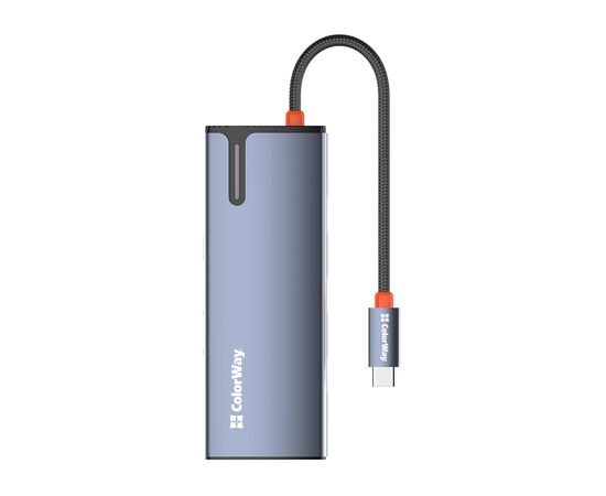 Порт-репликатор ColorWay Docking Station USB-C 6-в-1 Type C PD 100W/USB3.0х3/HDMI 4К/RJ45 (CW-HUB02), изображение 7 Порт-репликатор ColorWay Docking Station USB-C 6-в-1 Type C PD 100W/USB3.0х3/HDMI 4К/RJ45 (CW-HUB02), изображение 7