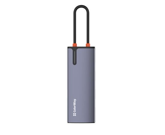 Порт-репликатор ColorWay Docking Station USB-C 6-в-1 Type C PD 100W/USB3.0х3/USB2.0/RJ45 (CW-HUB03), изображение 5 Порт-репликатор ColorWay Docking Station USB-C 6-в-1 Type C PD 100W/USB3.0х3/USB2.0/RJ45 (CW-HUB03), изображение 5