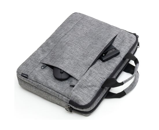 Сумка для ноутбука Vinga 15-16" NB1600 melange gray (NB1600GY), изображение 6 Сумка для ноутбука Vinga 15-16" NB1600 melange gray (NB1600GY), изображение 6
