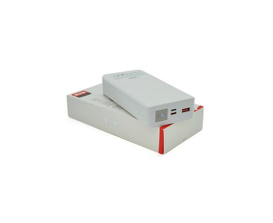 Батарея универсальная XO 20000mAh, PD/20W, QC/18W, Lightning, Type-C, USB, white (XO-PR144W)