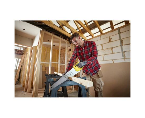 Ножовка Stanley SHARPCUT с закаленными зубьями, L=500мм, 7 tpi (STHT20367-1), изображение 3 Ножовка Stanley SHARPCUT с закаленными зубьями, L=500мм, 7 tpi (STHT20367-1), изображение 3