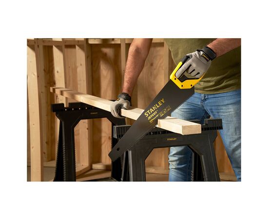 Ножовка Stanley APPLIFLON с закаленными зубьями, L=500мм, 7 tpi (2-20-151), изображение 3 Ножовка Stanley APPLIFLON с закаленными зубьями, L=500мм, 7 tpi (2-20-151), изображение 3