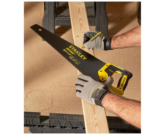 Ножовка Stanley APPLIFLON с закаленными зубьями, L=500мм, 7 tpi (2-20-151), изображение 5 Ножовка Stanley APPLIFLON с закаленными зубьями, L=500мм, 7 tpi (2-20-151), изображение 5