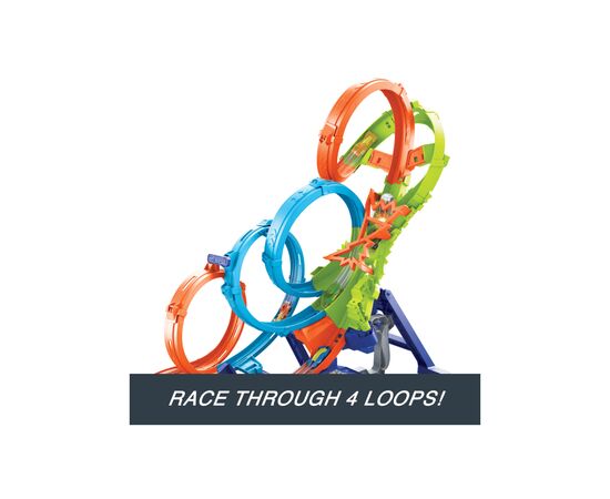 Автотрек Hot Wheels Безумные виражи и петли (HXR70), изображение 4 Автотрек Hot Wheels Безумные виражи и петли (HXR70), изображение 4