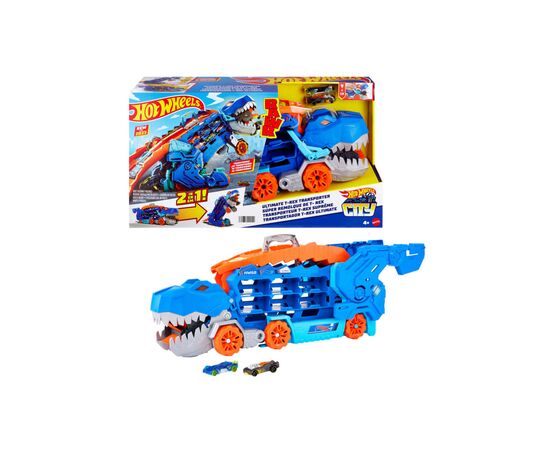 Автотрек Hot Wheels Мега-транспортер Невероятный Ти-Рекс (HNG50)