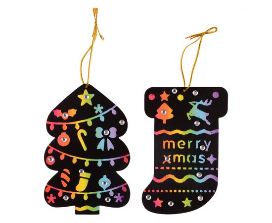 Набор для творчества 1 вересня Елочные Украшения Радужный скретч-арт (954538), изображение 3 Набор для творчества 1 вересня Елочные Украшения Радужный скретч-арт (954538), изображение 3