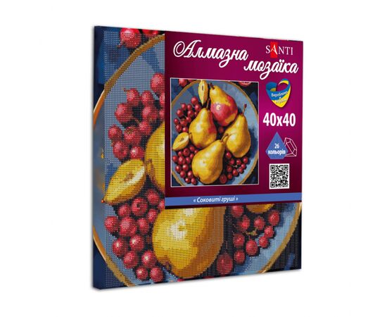 Картина по номерам Santi Алмазная мозаика Сочные груши 40 х 40 см (954888), изображение 2 Картина по номерам Santi Алмазная мозаика Сочные груши 40 х 40 см (954888), изображение 2