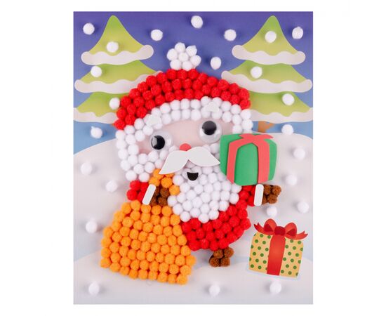 Набор для творчества 1 вересня Санта Аппликация с помпонами (954546), изображение 3 Набор для творчества 1 вересня Санта Аппликация с помпонами (954546), изображение 3