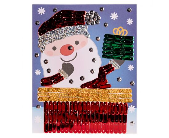 Набор для творчества 1 вересня Санта Аппликация фигурными пайетками (954535), изображение 3