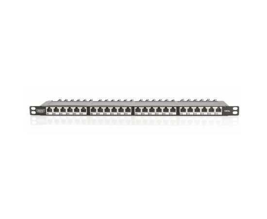 Патч-панель 19" 24xRJ-45 STP cat.6A, 0.5U Digitus (DN-91624S-SL-EA), изображение 2 Патч-панель 19" 24xRJ-45 STP cat.6A, 0.5U Digitus (DN-91624S-SL-EA), изображение 2