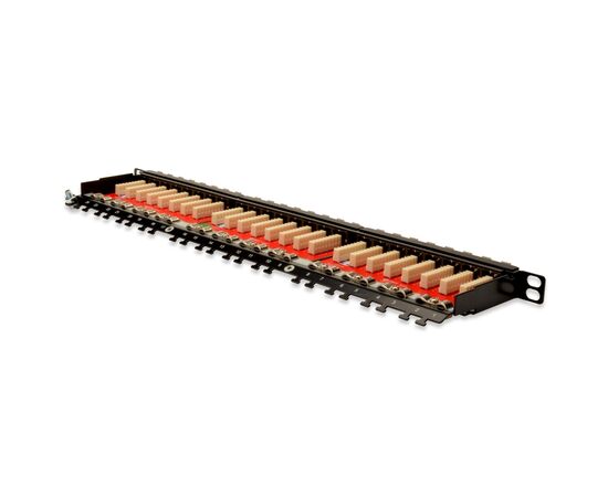 Патч-панель 19" 24xRJ-45 STP cat.6A, 0.5U Digitus (DN-91624S-SL-EA), изображение 3 Патч-панель 19" 24xRJ-45 STP cat.6A, 0.5U Digitus (DN-91624S-SL-EA), изображение 3
