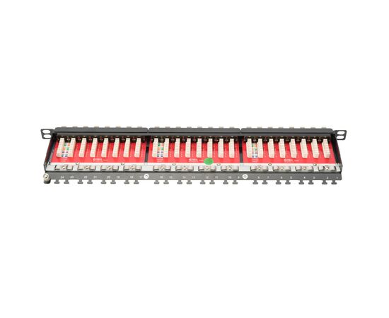 Патч-панель 19" 24xRJ-45 STP cat.6A, 0.5U Digitus (DN-91624S-SL-EA), изображение 6 Патч-панель 19" 24xRJ-45 STP cat.6A, 0.5U Digitus (DN-91624S-SL-EA), изображение 6