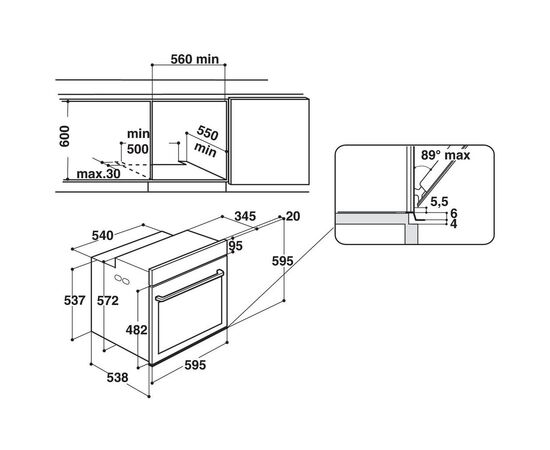 Духова шафа Whirlpool W7OS44S1H, зображення 7 Духова шафа Whirlpool W7OS44S1H, зображення 7