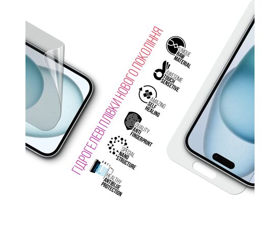 Пленка защитная Armorstandart Kit Clear + Anti-Blue Apple iPhone 15 Plus (ARM80678), изображение 3