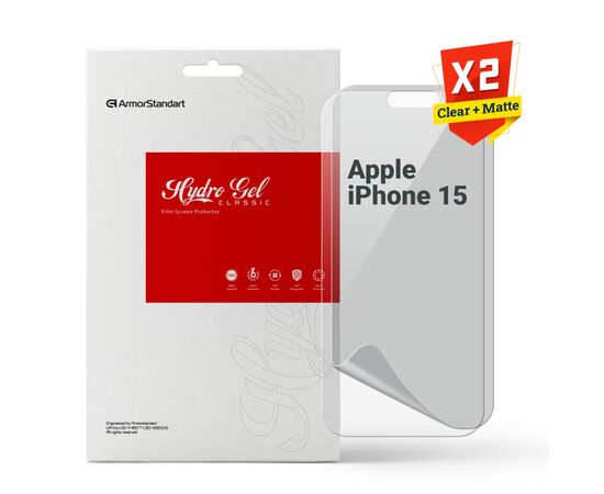 Плівка захисна Armorstandart Kit Clear + Matte Apple iPhone 15 (ARM80694)