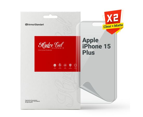 Пленка защитная Armorstandart Kit Clear + Matte Apple iPhone 15 Plus (ARM80695)