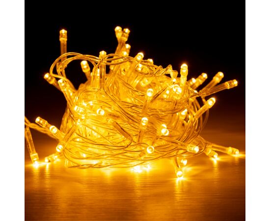 Гирлянда Novogod`ko нить, 100 LED, теплый белый, 5 м, 8 реж. (973754)