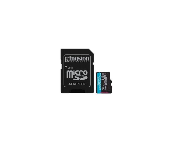 Карта пам'яті Kingston 512GB microSDXC class 10 UHS-I U3 A2 Canvas Go Plus (SDCG3/512GB)