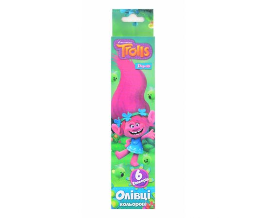 Карандаши цветные 1 вересня Trolls Dream 6 цв (290494)