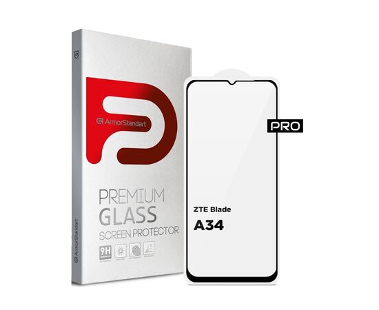 Стекло защитное Armorstandart Pro ZTE Blade A34 Black (ARM78902)