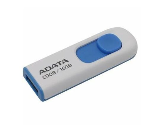 USB флеш накопитель ADATA 16GB C008 White USB 2.0 (AC008-16G-RWE), изображение 2 USB флеш накопитель ADATA 16GB C008 White USB 2.0 (AC008-16G-RWE), изображение 2