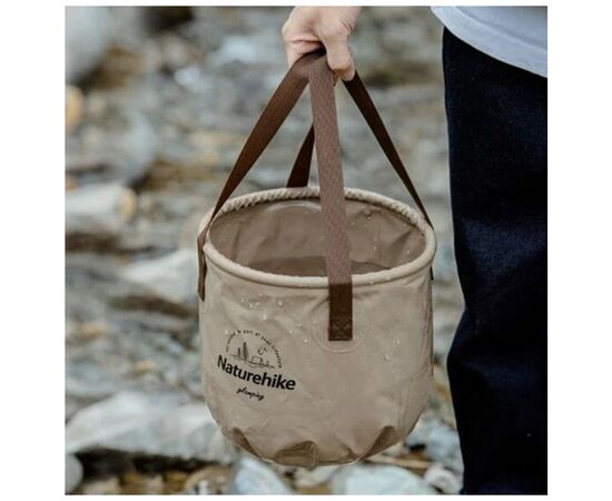 Ведро складное Naturehike ПВХ NH20SJ040 10 л зелене (6927595764626), изображение 3 Ведро складное Naturehike ПВХ NH20SJ040 10 л зелене (6927595764626), изображение 3