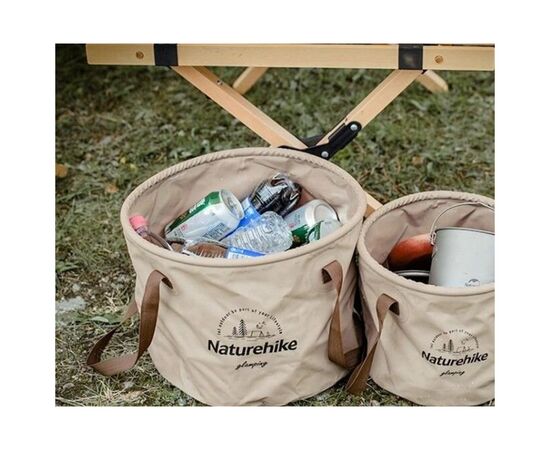 Ведро складное Naturehike ПВХ NH20SJ040 10 л зелене (6927595764626), изображение 4 Ведро складное Naturehike ПВХ NH20SJ040 10 л зелене (6927595764626), изображение 4