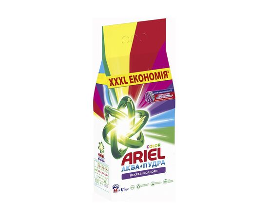 Стиральный порошок Ariel Аква-Пудра Color 8.1 кг (8006540535004), изображение 2 Стиральный порошок Ariel Аква-Пудра Color 8.1 кг (8006540535004), изображение 2