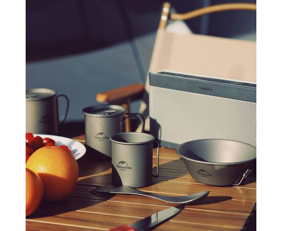 Чашка туристическая Naturehike NH20CJ005 титанова з ручкою 300 мл (6927595745779), изображение 3