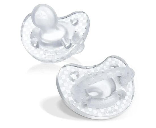 Пустышка Chicco Physioforma Crystal силиконовая от 6 до 16 месяцев 2 шт (73087.31), изображение 4 Пустышка Chicco Physioforma Crystal силиконовая от 6 до 16 месяцев 2 шт (73087.31), изображение 4