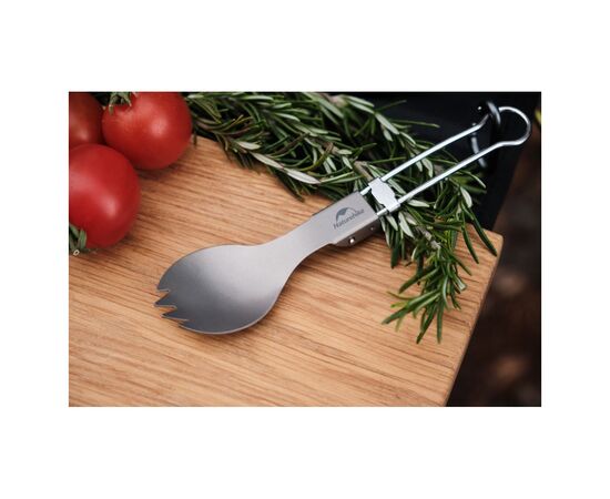 Ложка-виделка туристична Naturehike титанова NH19C001-J (6927595734766), зображення 2 Ложка-виделка туристична Naturehike титанова NH19C001-J (6927595734766), зображення 2