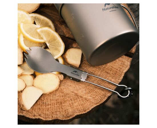 Ложка-виделка туристична Naturehike титанова NH19C001-J (6927595734766), зображення 8 Ложка-виделка туристична Naturehike титанова NH19C001-J (6927595734766), зображення 8