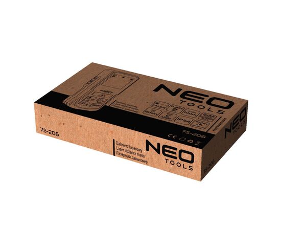 Лазерный дальномер Neo Tools 0.05100м, 2мм, 0.96кг (75-206), изображение 11 Лазерный дальномер Neo Tools 0.05100м, 2мм, 0.96кг (75-206), изображение 11