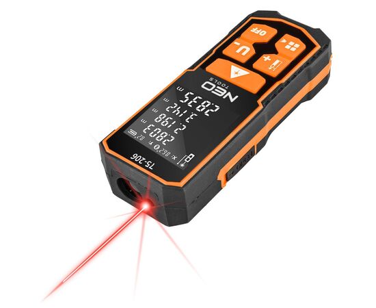 Лазерный дальномер Neo Tools 0.05100м, 2мм, 0.96кг (75-206), изображение 5 Лазерный дальномер Neo Tools 0.05100м, 2мм, 0.96кг (75-206), изображение 5