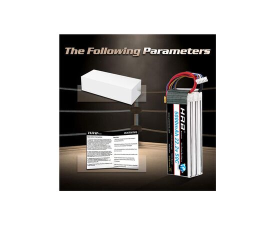 Аккумулятор для дрона HRB_ Lipo 6s 22.2V 5000mAh 50C Battery (Weight 650-700g) (HR-5000MAH-6S-50C-XT60), изображение 4 Аккумулятор для дрона HRB_ Lipo 6s 22.2V 5000mAh 50C Battery (Weight 650-700g) (HR-5000MAH-6S-50C-XT60), изображение 4
