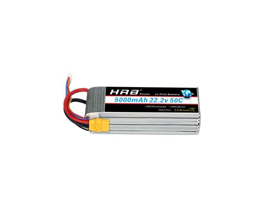 Аккумулятор для дрона HRB_ Lipo 6s 22.2V 5000mAh 50C Battery (Weight 650-700g) (HR-5000MAH-6S-50C-XT60)