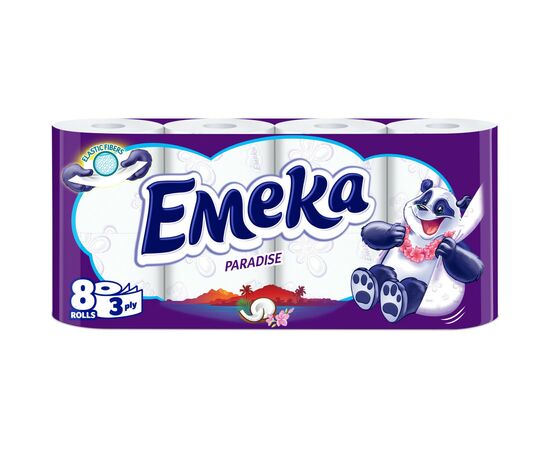 Туалетний папір Emeka Paradise 3 шари 8 рулонів (3800024026539)