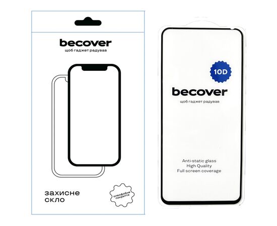 Стекло защитное BeCover Tecno POVA 5 (LH7n) 10D Black (711825)