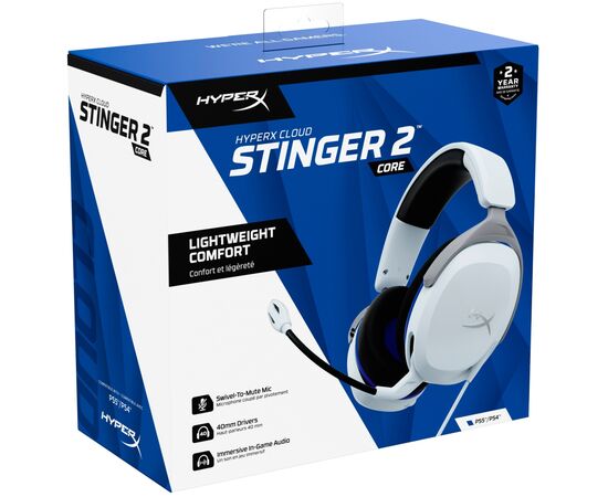 Наушники HyperX Cloud Stinger 2 Core for PlayStation White (6H9B5AA), изображение 7 Наушники HyperX Cloud Stinger 2 Core for PlayStation White (6H9B5AA), изображение 7