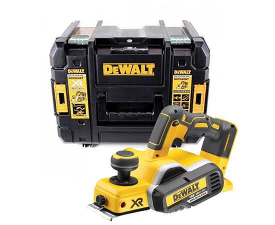 Електрорубанок DeWALT 18 В XR Li-lon, 82 мм, TSTAK (без АКБ та ЗП) (DCP580NT)