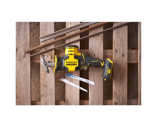 Сабельная пила Stanley FatMax безщёточная, 18ВLi-Ion, 0-2800 ход/мин, ход 19 мм (без АКБ и ЗУ) (SFMCS305B), изображение 7