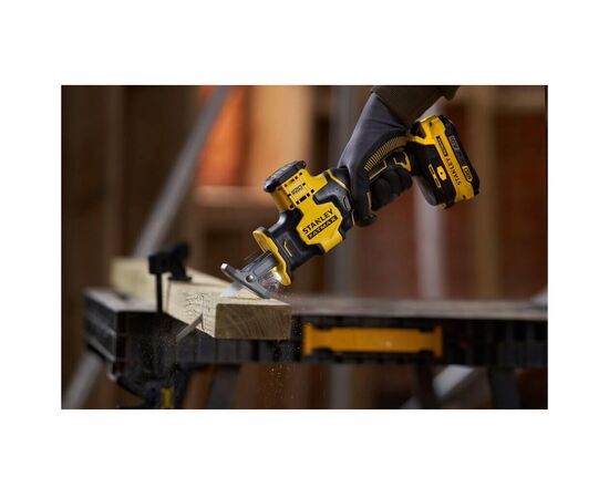 Сабельная пила Stanley FatMax безщёточная, 18ВLi-Ion, 0-2800 ход/мин, ход 19 мм (без АКБ и ЗУ) (SFMCS305B), изображение 8