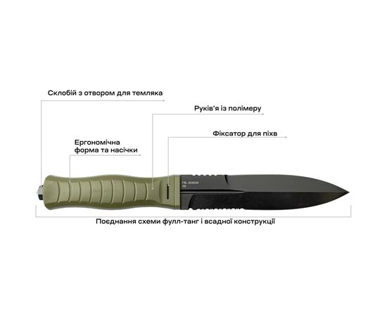 Нож Skif Neptune BSW Olive (FBL-001BSWOL), изображение 8 Нож Skif Neptune BSW Olive (FBL-001BSWOL), изображение 8