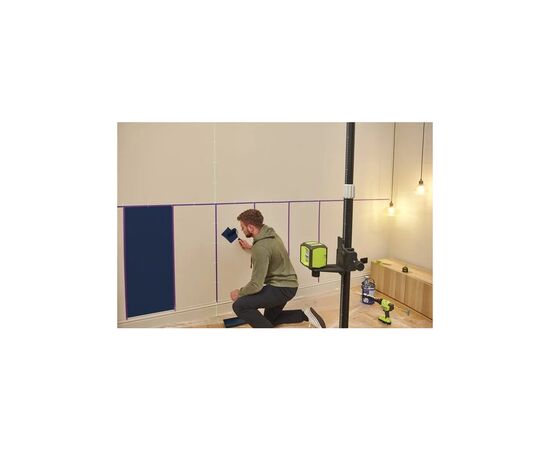 Лазерный нивелир Ryobi RBCLLG2 до 15м±0.5мм, перекрестный зеленый, 2хАА 0.4кг (5133005497), изображение 2 Лазерный нивелир Ryobi RBCLLG2 до 15м±0.5мм, перекрестный зеленый, 2хАА 0.4кг (5133005497), изображение 2
