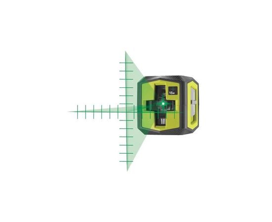 Лазерний нівелір Ryobi RBCLLG2 до 15м ±0.5мм, перехресний зелений, 2хАА 0.4кг (5133005497)