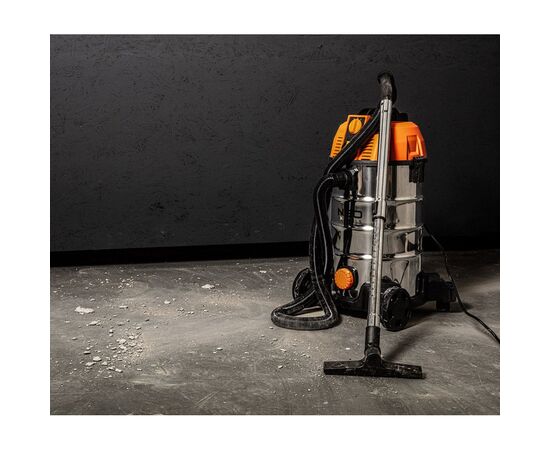 Пылесос строительный Neo Tools 1600Вт, 18 кПа, 35л, HEPA, колеса, 7.5кг (04-739), изображение 4 Пылесос строительный Neo Tools 1600Вт, 18 кПа, 35л, HEPA, колеса, 7.5кг (04-739), изображение 4