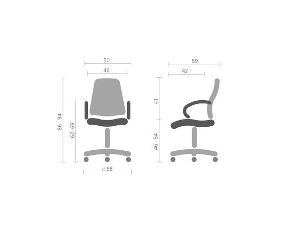 Офисное кресло Аклас Барли OT-9015 Серый (Серый) (00130264), изображение 6 Офисное кресло Аклас Барли OT-9015 Серый (Серый) (00130264), изображение 6