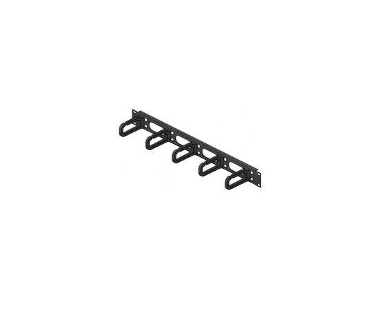 Кабельний організатор 19" 1U 40х80 скоби RAL9005 Conteg (DP-VP-P5)