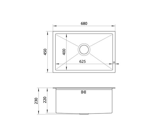 Мойка кухонная Nett NS-6845 (131420), изображение 2 Мойка кухонная Nett NS-6845 (131420), изображение 2